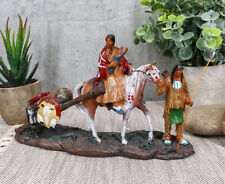 Native American Indian Aborigine Family Unit Pilgrimage With Horse Figurine picture
