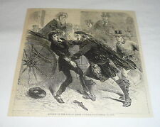 1879 magazine engraving ~ ARTHUR O'CONNOR ATTACKS QUEEN VICTORIA picture