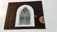 HLH Glass Magic Lantern Slide Photo CHURCH WINDOW WITH ORNATE WORK picture