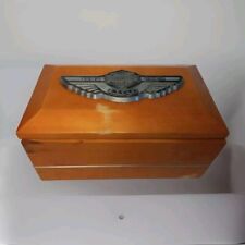 VTG 2003 HALLMARK Harley-Davidson 100th Anniversary Wood Jewelry Box picture
