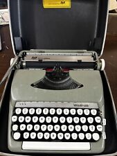 Vintage 1964 Smith-Corona Sterling Portable Typewriter w/ Hard Case - Gray Color picture