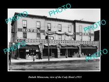 OLD LARGE HISTORIC PHOTO DULUTH MINNESOTA VIEW OF THE CODY HOTEL c1915 picture