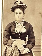 CC8 Cabinet Card Photo 1890-1900's Pretty Lovely Woman Marshall Missouri picture