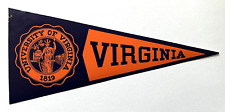 Vintage University of Virginia Paper Pennant Decal Gummed Back Sticker 8