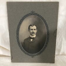 Antique Vintage Photo Portrait of a Man 1901 Ayer MA Oval Window Card Mounted picture