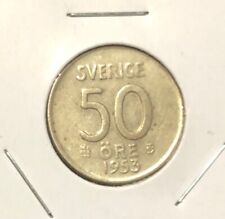 1953 SWEDEN 50 ORE SILVER COIN-22MM-GUSTAF VI-KM#825 picture