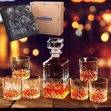 Whiskey Decanter Sets | 6 Imperial Tumblers Whisky Decanter & Glass Set | Crysta picture