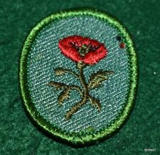 GIRL SCOUT TROOP CREST - POPPY - PLASTIC BACK picture