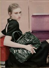 2012 Prada Black Bag Dress Blonde Model Fashion Photo Vintage Print Ad picture