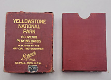 PLAYING CARDS CA 1902 YELLOWSTONE NATIONAL PARK BY HAYNES COMPLETE W/ BOX picture