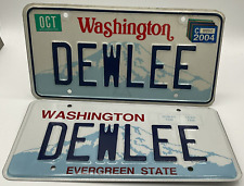 2 Oct 2004 DEWLEE Washington WA Personalized Vanity License Plates Dually picture