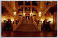 Harrisburg Pennsylvania Main Stairway Capitol Building Postcard picture