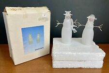Frosted Acrylic Snowman Salt & Pepper Shakers NEW IN BOX- Absolutely Delightful picture