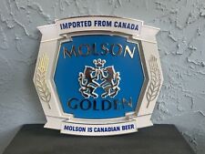 MOLSON GOLDEN Canadian Beer Plastic Wall Mounted Advertising Sign picture
