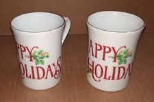 Vintage Otagiri Coffee Mug Happy Holidays Gibson Greeting Cards picture