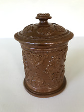 Antique 19th Century, Salt Glaze Stoneware, French Storage Jar, sprigged flowers picture
