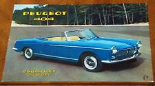 Peugeot 404 Cabriolet debut sales leaflet, 1961 (French text) picture