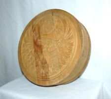 Clarence A. Well Signed Hand Carved Round Drum Box Haida Thunderbird Design picture