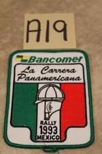 A19 VINTAGE 1993 BANCOMER LA CARRERA PANAMERICANA EMBROIDERED RALLY PATCH MEXICO picture