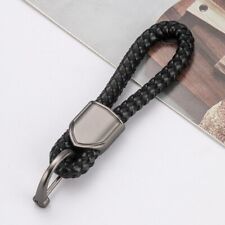 Black Universal Key Ring Gift Key Chain Keychain Part Rope Strap 1 X Braided Car picture