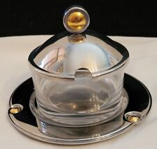 Rare Maxim's De Paris Stainless Cromargan Lidded Cheese Server Bowl & Underplate picture