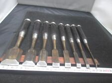 Japanese chisel, set of 8 chisels, carpenter's tools, Japanese Nomi Used picture