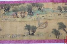 Long Antique Old Scroll China Qing Dynasty Qing Ming On The River Map 157inch picture