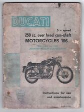1964 DUCATI MOTORCYCLE MAINTENANCE MANUAL FIRST EDITION GT MONZA MACH 1 picture