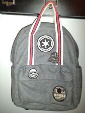RARE Bioworld Star Wars Imperial Top Handle Backpack RETIRED Dark Side Grey Wool picture