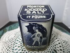 Vintage Morton Iodized Salt When it Rains it Pours 1921 tin circa 1990s picture
