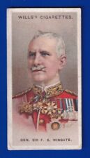 GENERAL SIR F R WIMGATE 1917 W A WILLS TOBACCO ALLIED ARMY LEADERS #28 VERY GOOD picture