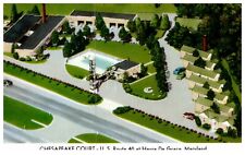 Chesapeake Court Cottages Havre de Grace, MD Maryland Motel Adv Vintage Postcard picture