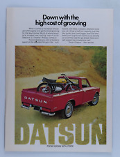 1972 Datsun Lil Hustler Pickup Vintage Bike Original Print Ad 8.5x 11