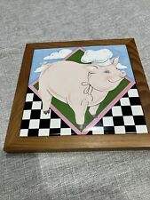 Vintage Vandor pink pig trivet with chef hat picture