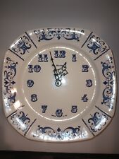 GIEN France Bulova Porcelain Plate Wall Clock 10