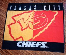 Vintage Biederlack Blanket Throw NFL Kansas City Chiefs  48” X 48” USA Made picture