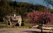 Cassville Wisconsin Stonefield home Nelson Dewey redbud tree ~ postcard sku653 picture