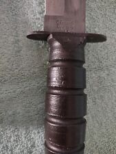 1980s 7in Camillus NY Bowie Fixed, Clip Point Knife w/Sheath, 12in Open picture
