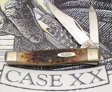 Vintage Case XX USA 1990 Stamp 6292 Texas Jack Knife Chestnut Bone Light Use picture