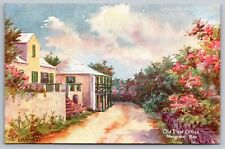 Old Post Office. Mangrove Bay. Bermuda Vintage Postcard picture