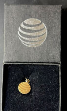 20 Year AT&T Globe 1/20 10K Gold Service Anniversary Pin Vtg box Tack Lapel Pin picture