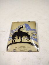 Vintage 1940 Heller's Markets Normal Minier IL End Of The Trail Convex Silhoutte picture