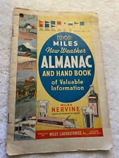  Miles Almanac 1940 New Weather Hand Book Valuable Information Nervine Tablets picture