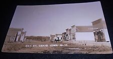 RPPC -  Early Main Street, Craig, Iowa Vintage Postcard picture