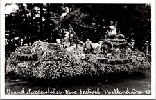 Real Photo Postcard Grand Sweepstakes Rose Festival Parade Float Portland Oregon picture