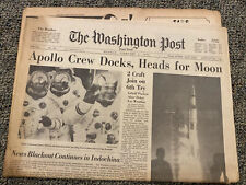 Apollo 14 The Washington Post Monday Feb 1 1971 Crew Docks Moon Newspaper Rare picture