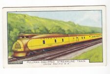 1937 Train Card Pullman-Equipped Streamline Train  Union Pacific Railroad picture