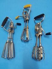 Vtg Hand Held Mixer Egg Beaters S Steel ECHO TURNER & SEYMOUR Lot OF 3 NICE GVC picture