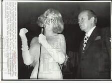 1974 Press Photo Betty Hutton & Joey Adams on Stage at Riverboat Nightclub picture