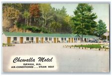 Eufaula Alabama Postcard Chewalla Motel Exterior Building 1954 Vintage Antique picture